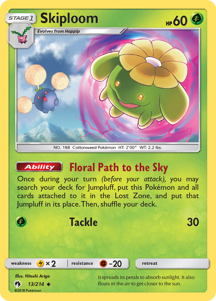 Skiploom - 13/214 - Lost Thunder SM8 - Uncommon