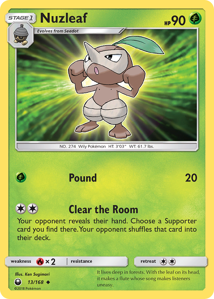 Nuzleaf - 13/168 - Celestial Storm SM7 - Uncommon