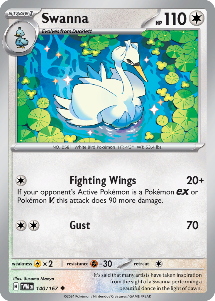 Swanna - 140/167 - Twilight Masquerade SV6 - Uncommon