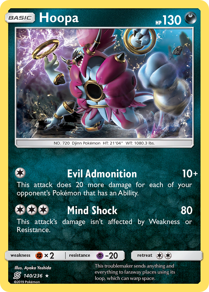 Hoopa - 140/236 - Unified Minds SM11 - Rare Holo