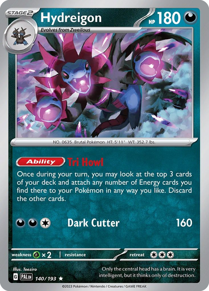 Hydreigon - 140/193 - Paldea Evolved SV2 - Rare