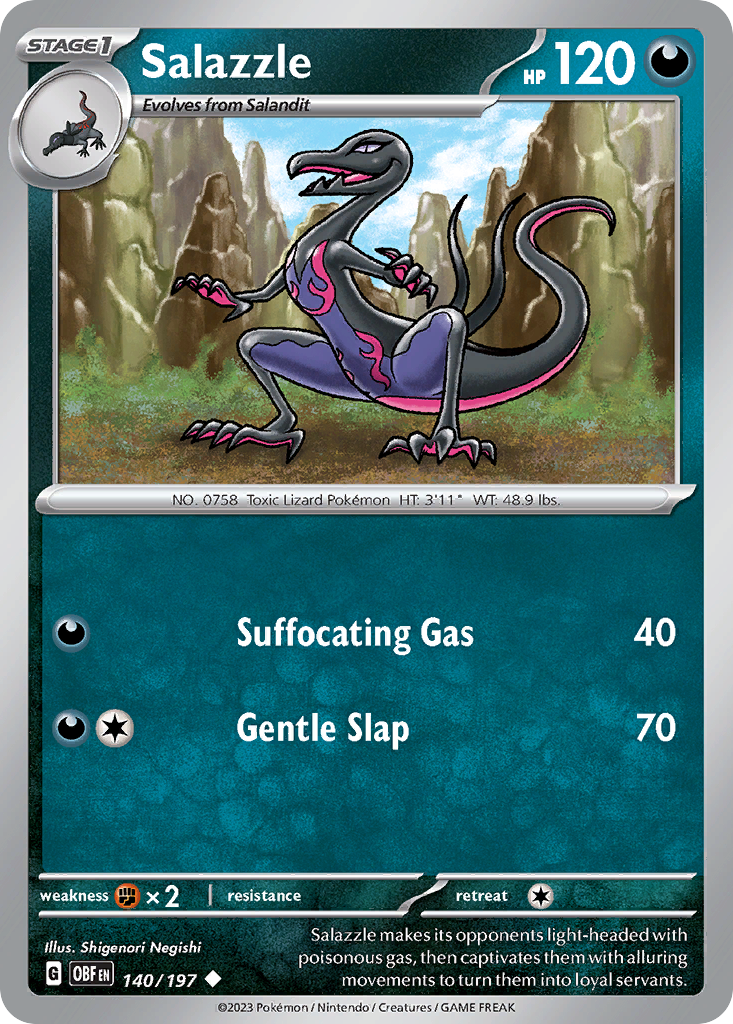Salazzle - 140/197 - Obsidian Flames SV3 - Uncommon