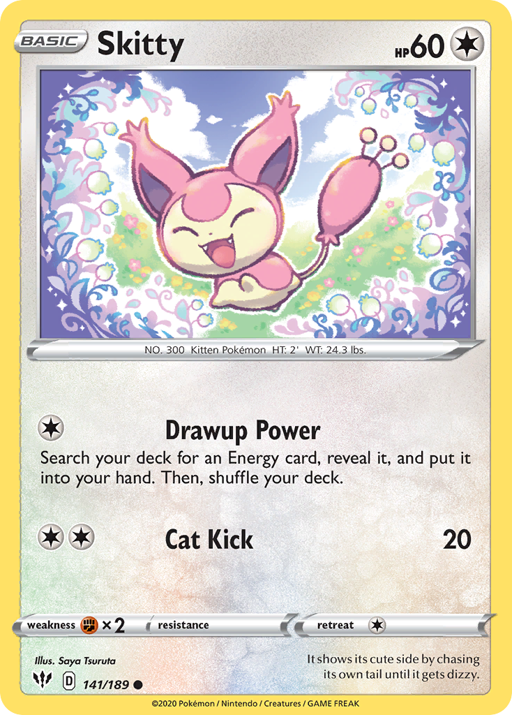 Skitty - 141/189 - Darkness Ablaze SWSH3 - Common