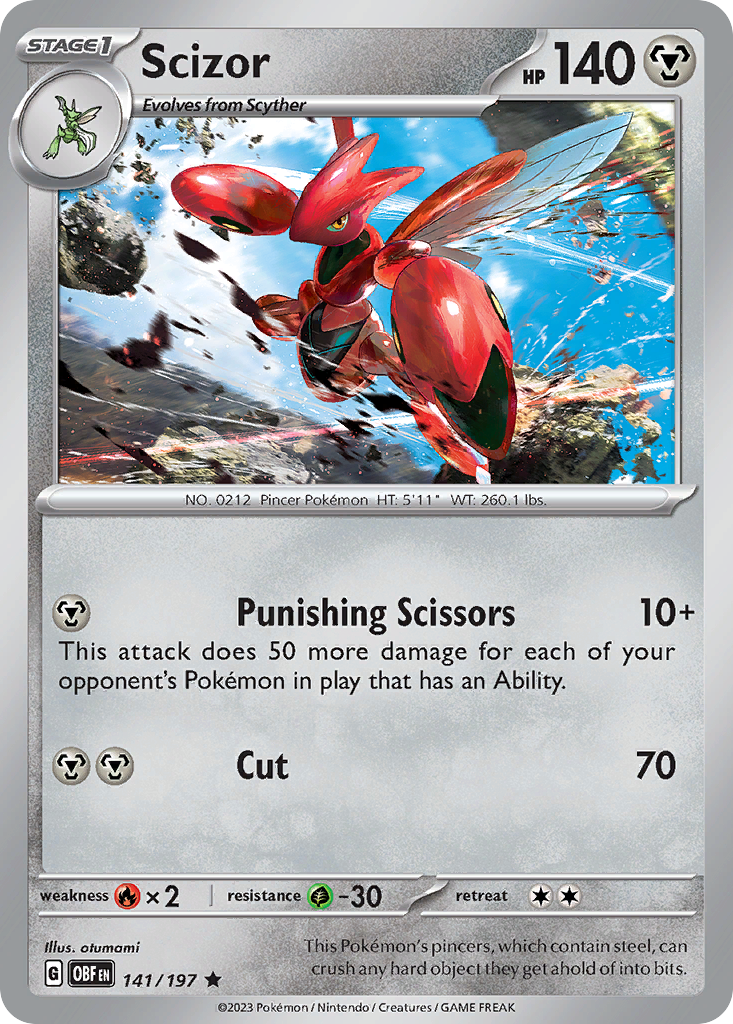 Scizor - 141/197 - Obsidian Flames SV3 - Rare