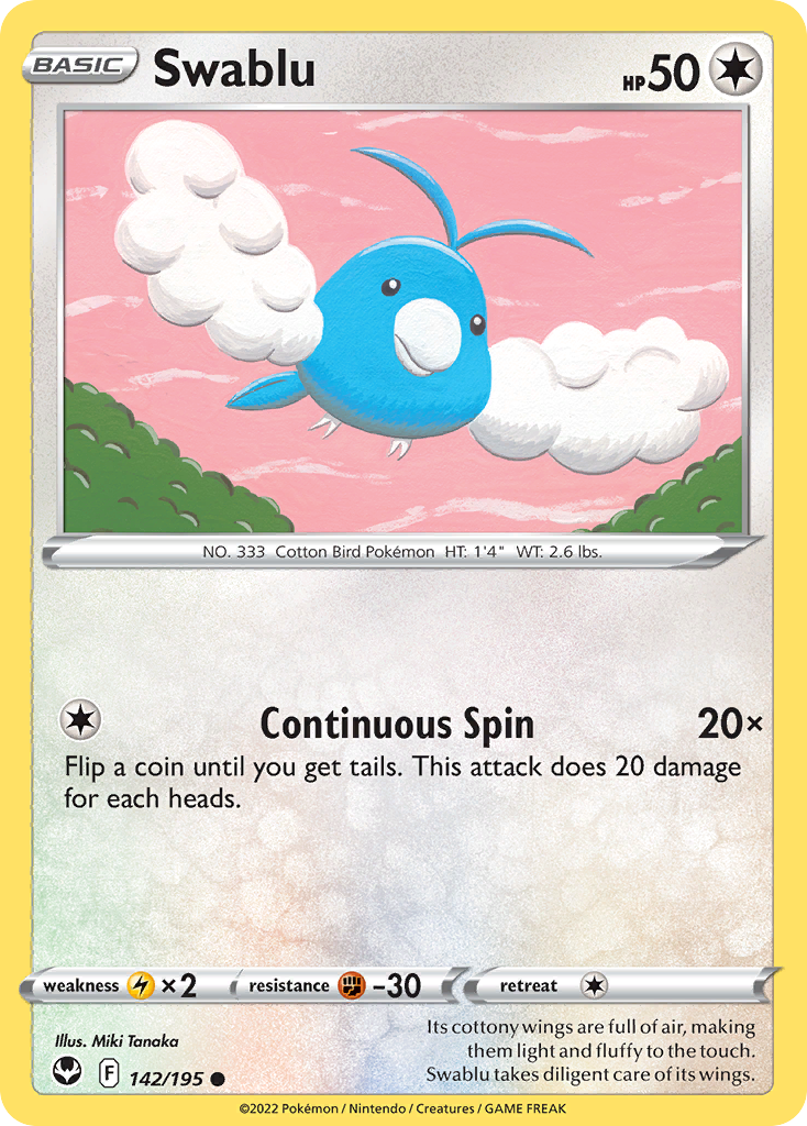 Swablu - 142/195 - Silver Tempest SWSH12 - Common