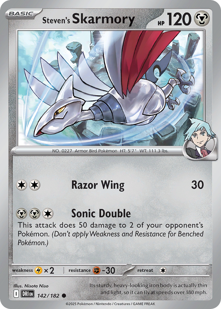 Steven's Skarmory - 142/182 - Destined Rivals SV10 - Common