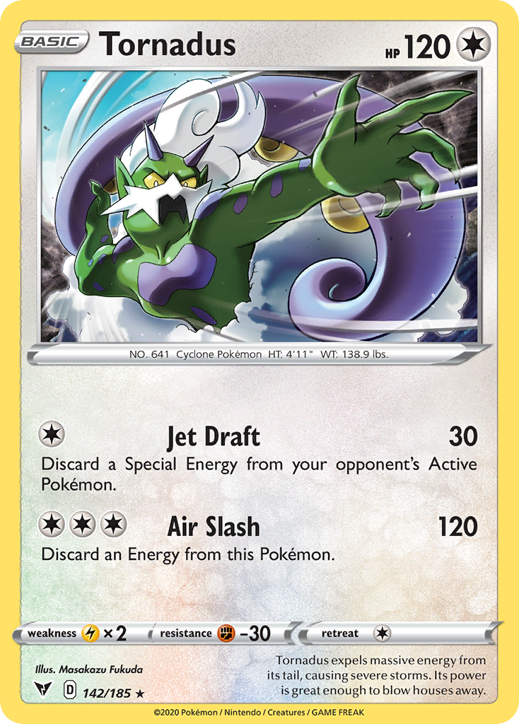 Tornadus - 142/185 - Vivid Voltage SWSH4 - Rare Holo