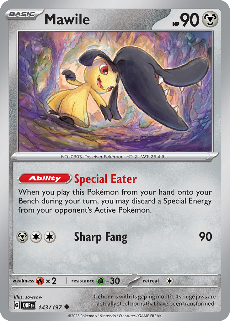 Mawile - 143/197 - Obsidian Flames SV3 - Uncommon