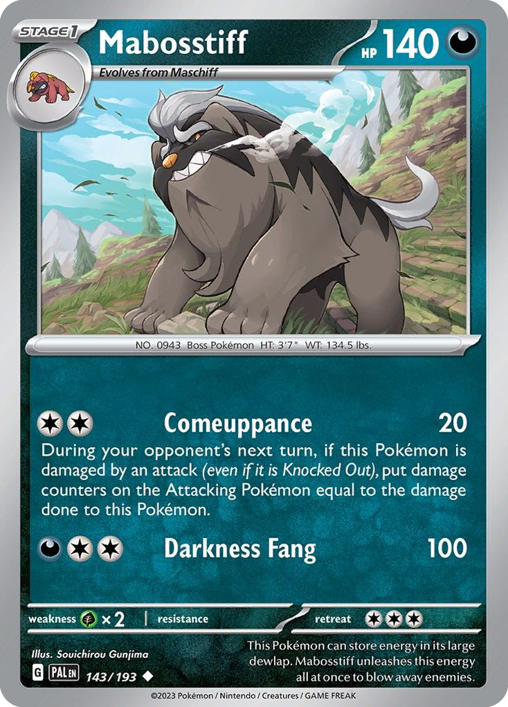 Mabosstiff - 143/193 - Paldea Evolved SV2 - Uncommon