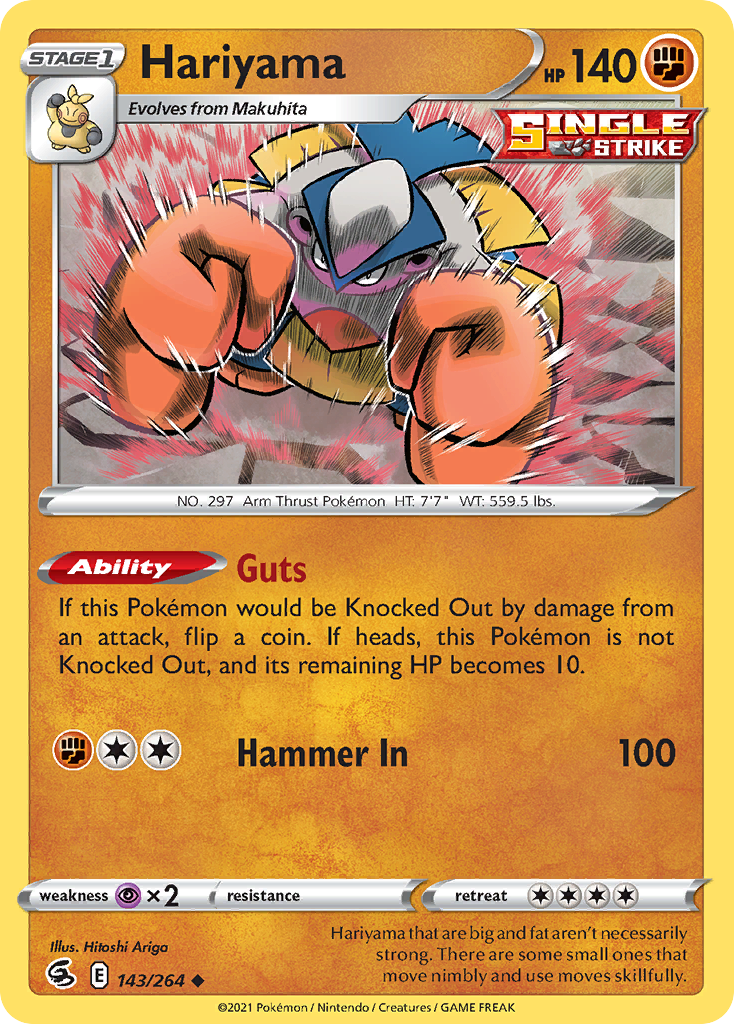 Hariyama - 143/264 - Fusion Strike SWSH8 - Uncommon