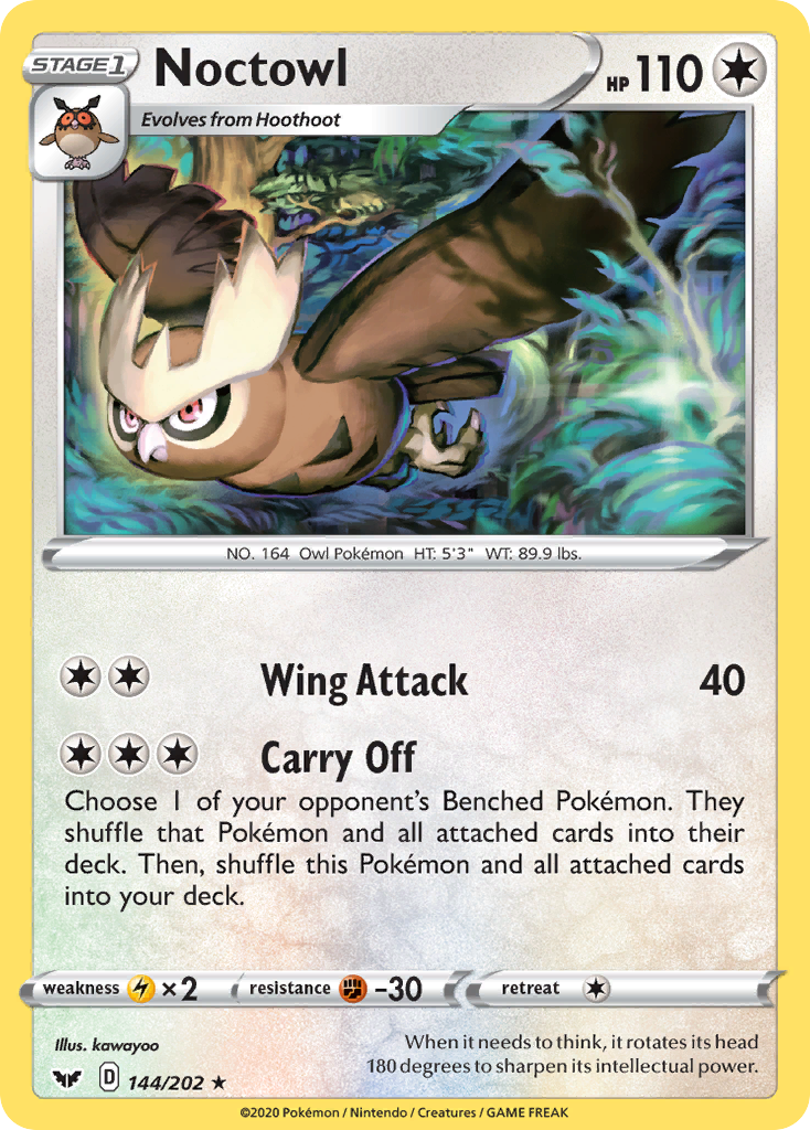 Noctowl - 144/202 - Sword & Shield SWSH1 - Rare
