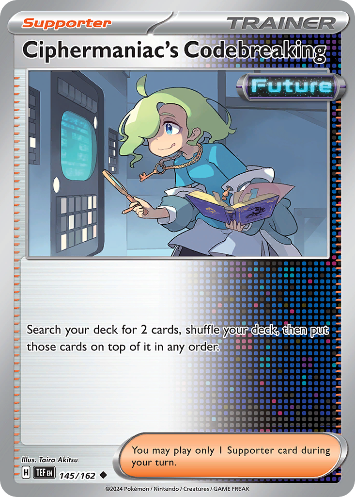 Carta Pokémon Ciphermaniac's Codebreaking de Temporal Forces #145
