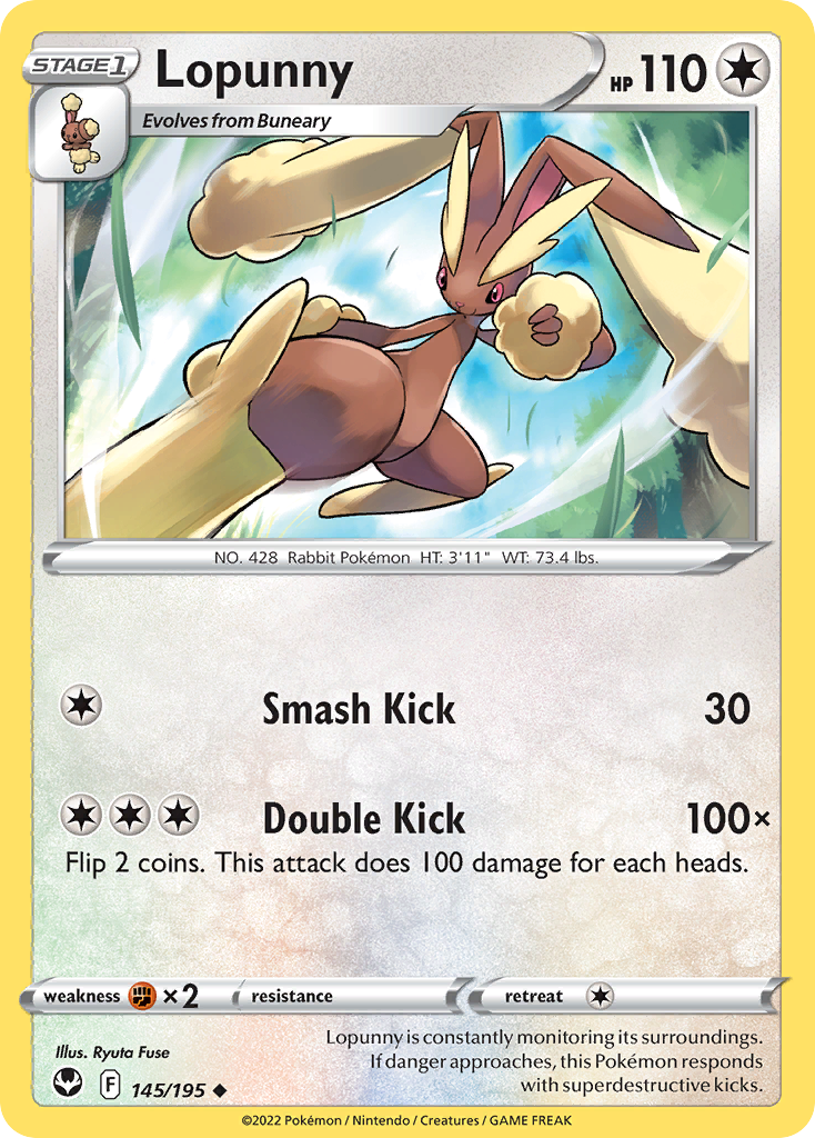 Lopunny - 145/195 - Silver Tempest SWSH12 - Uncommon