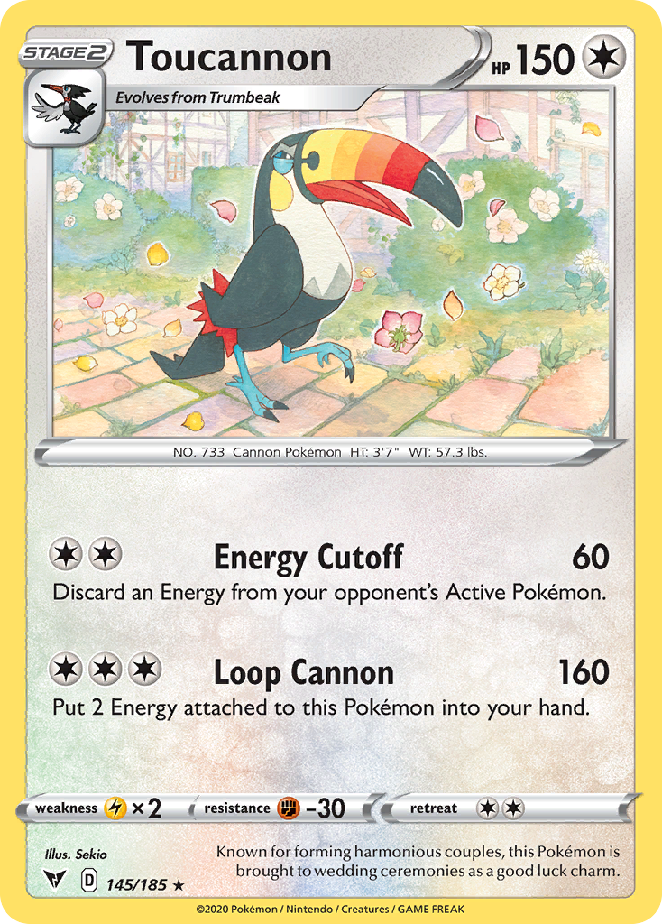 Toucannon - 145/185 - Vivid Voltage SWSH4 - Rare
