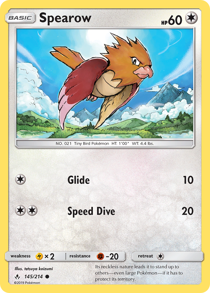 Spearow - 145/214 - Unbroken Bonds SM10 - Common