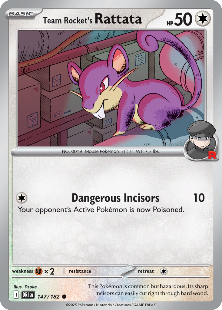 Team Rocket's Rattata - 147/182 - Destined Rivals SV10 - Common