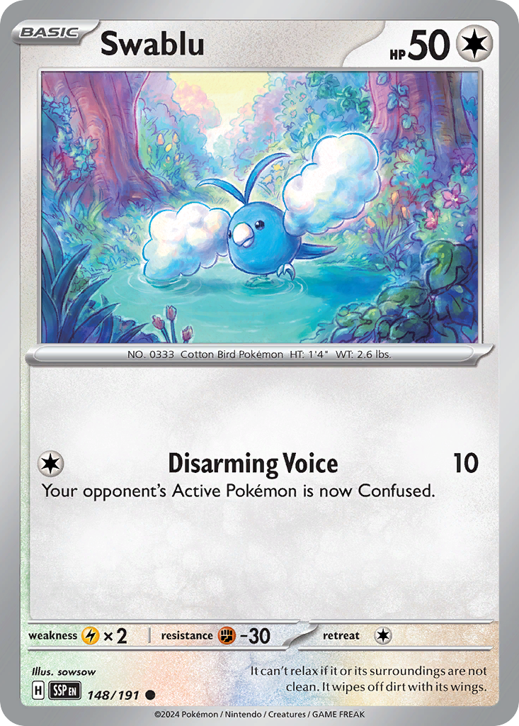 Swablu - 148/191 - Surging Sparks SV8 - Common