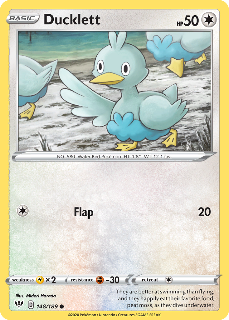 Ducklett - 148/189 - Darkness Ablaze SWSH3 - Common