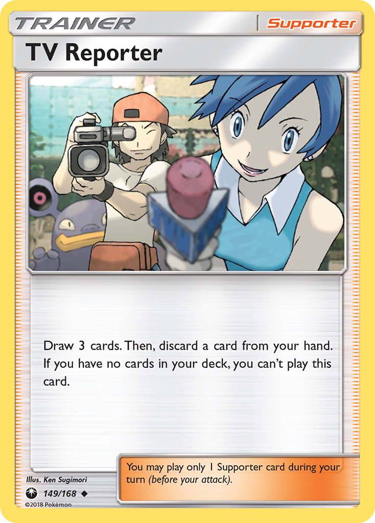 TV Reporter - 149/168 - Celestial Storm SM7 - Uncommon