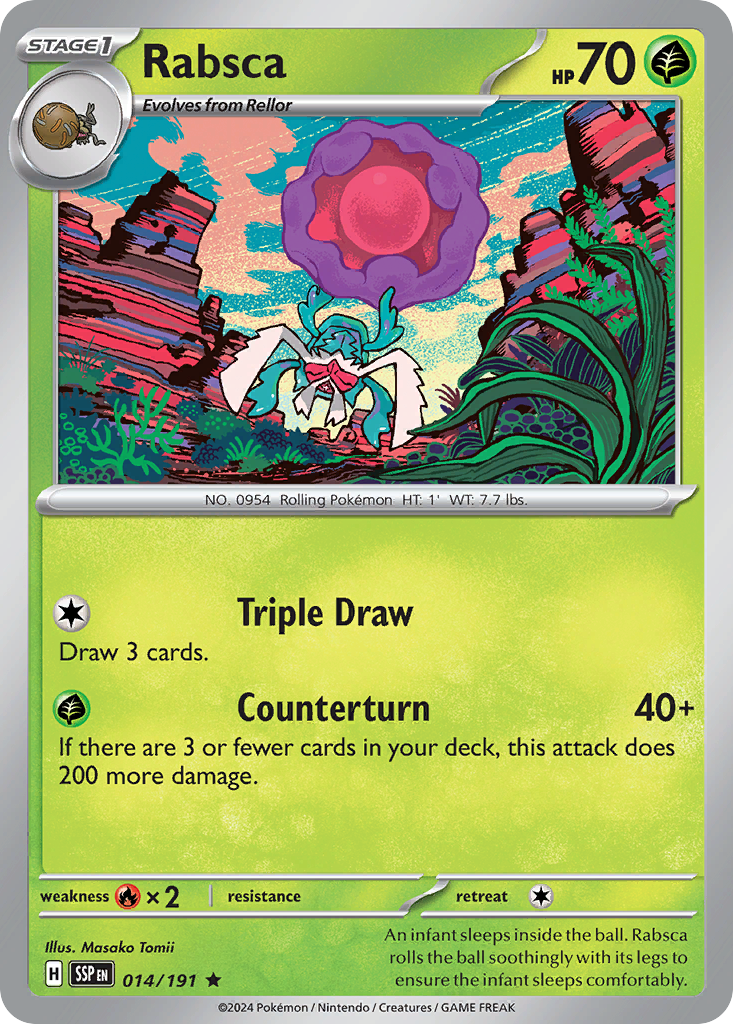 Carta Pokémon Rabsca de Surging Sparks #14