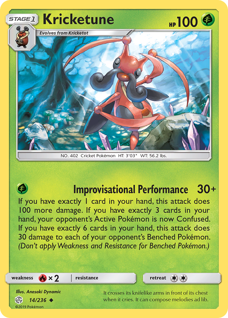 Kricketune - 14/236 - Cosmic Eclipse SM12 - Uncommon