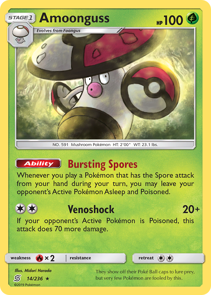 Amoonguss - 14/236 - Unified Minds SM11 - Rare