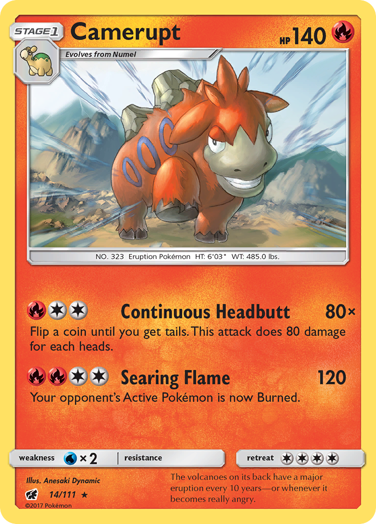 Camerupt - 14/111 - Crimson Invasion SM4 - Rare