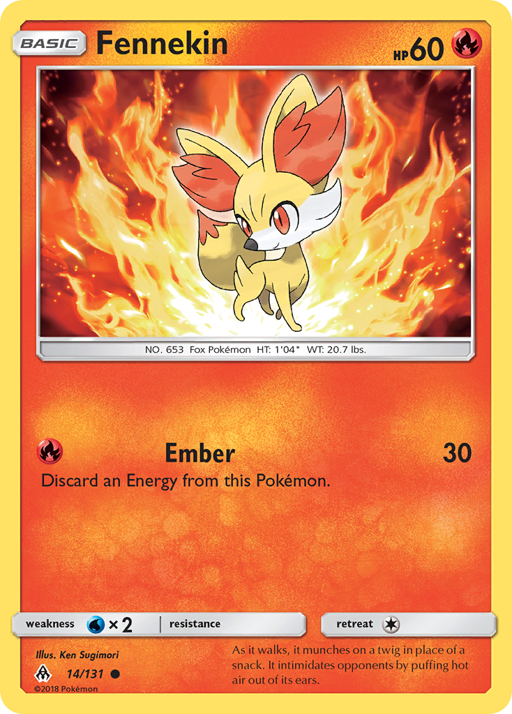 Fennekin - 14/131 - Forbidden Light SM6 - Common