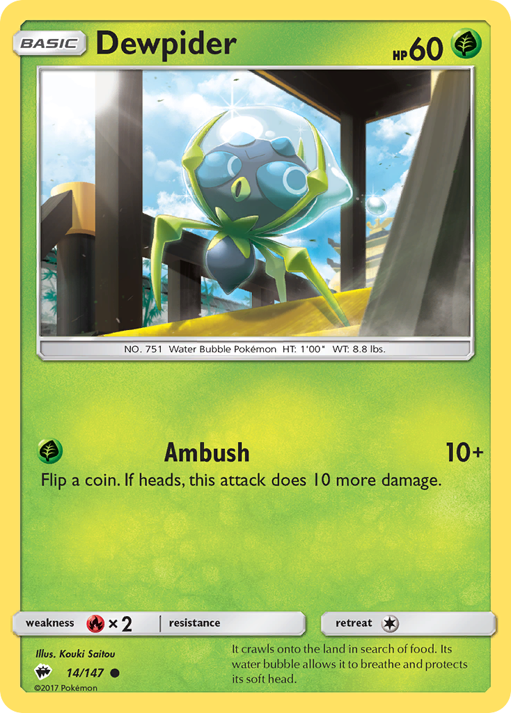 Dewpider - 14/147 - Burning Shadows SM3 - Common