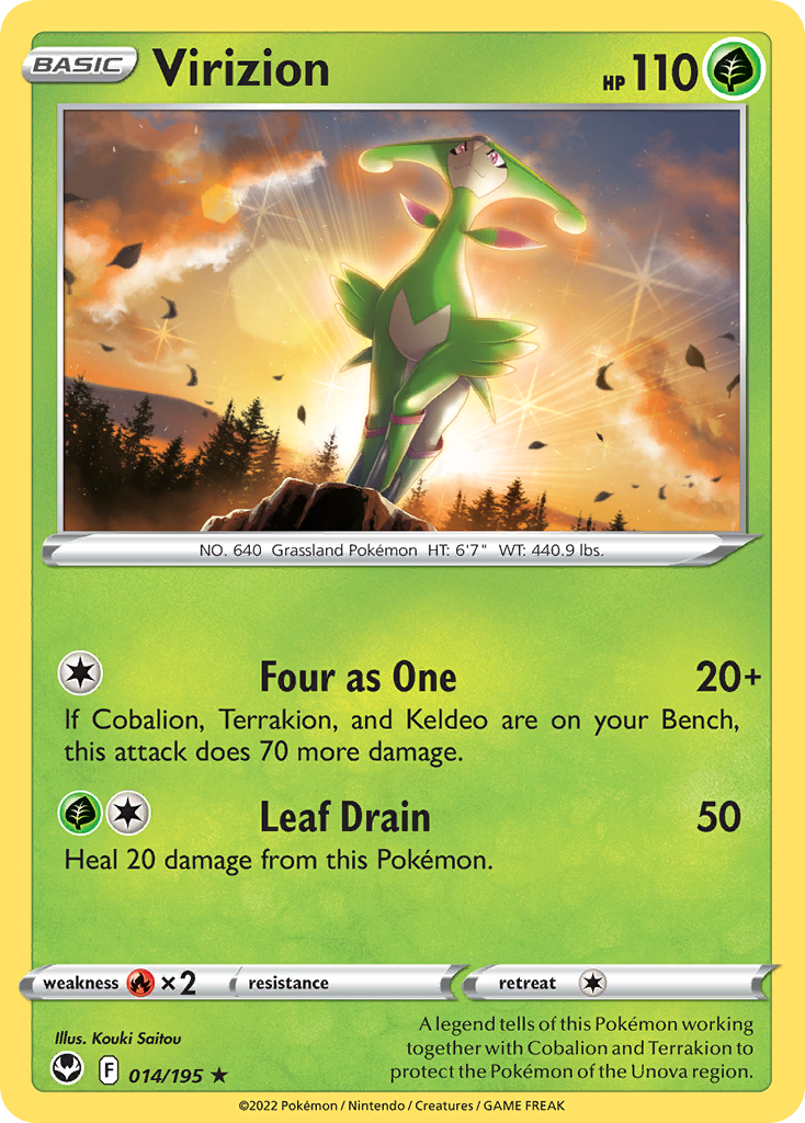 Virizion - 14/195 - Silver Tempest SWSH12 - Rare