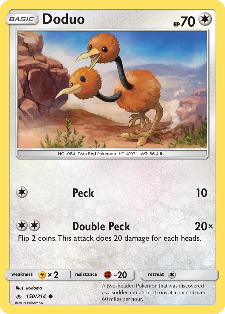 Doduo - 150/214 - Unbroken Bonds SM10 - Common