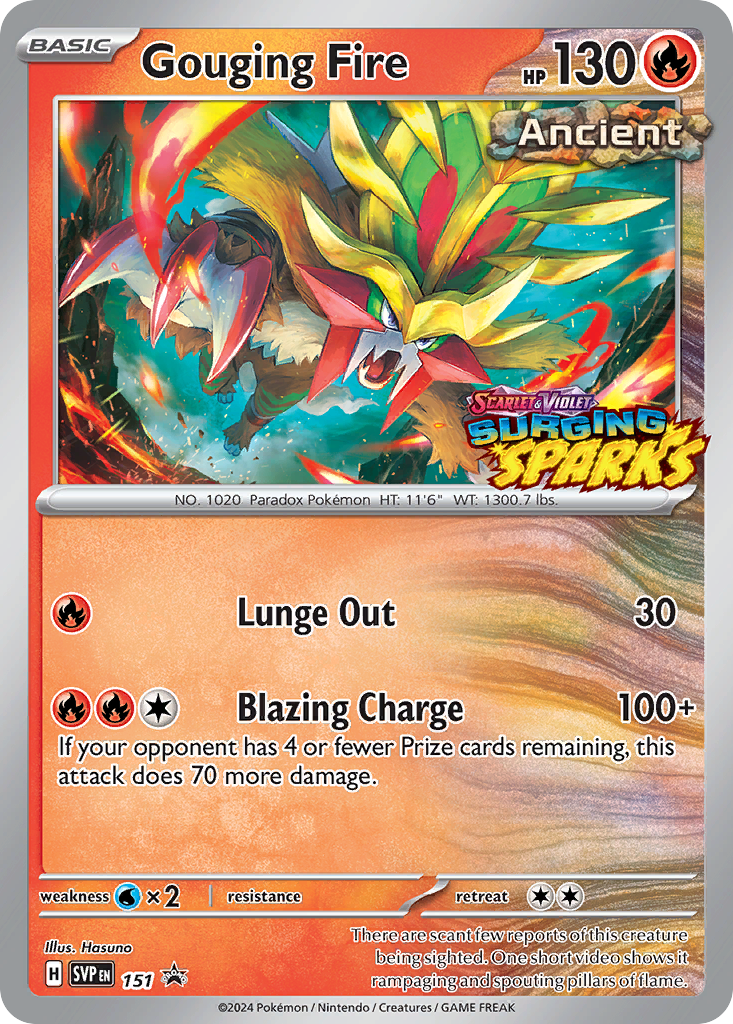 Gouging Fire - 151/215 - Scarlet & Violet Black Star Promos SVP - Promo