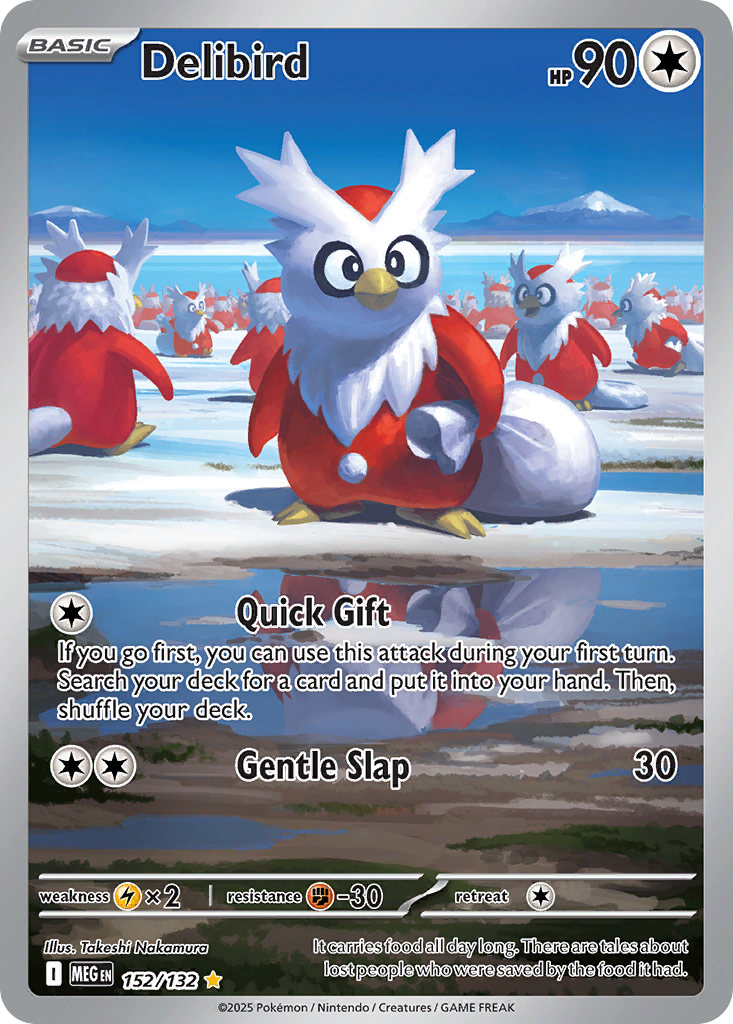 Delibird - 152/132 - Mega Evolution ME1 - Illustration Rare
