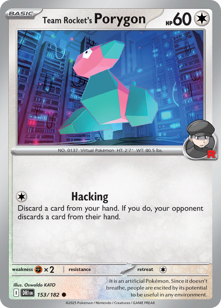 Team Rocket's Porygon - 153/182 - Destined Rivals SV10 - Common
