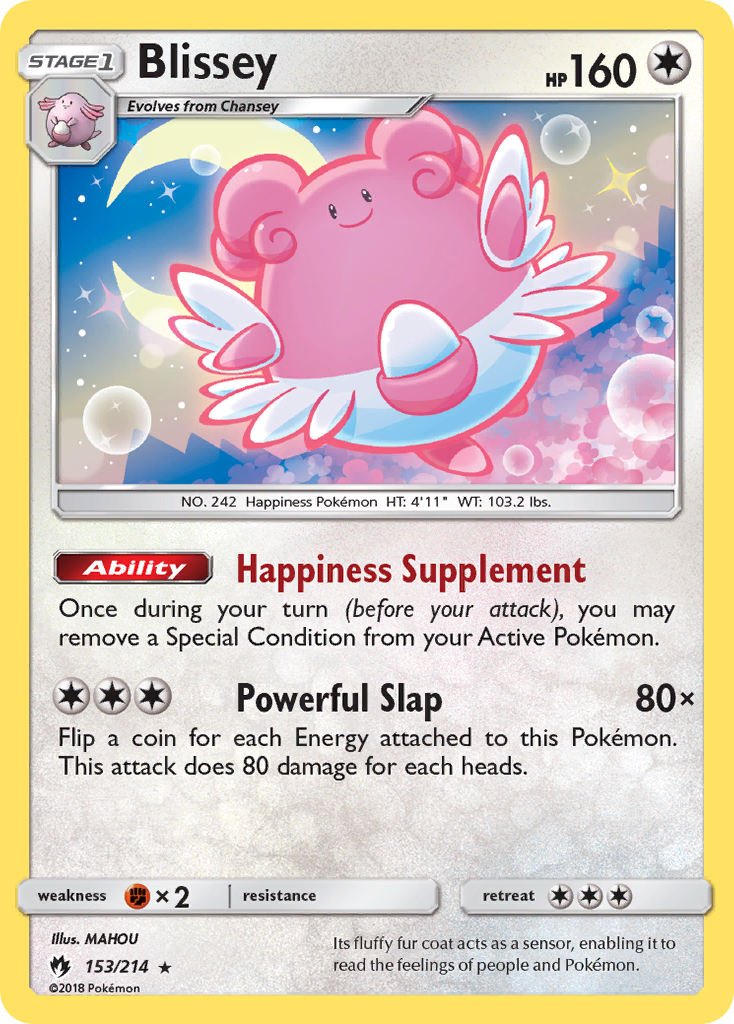 Blissey - 153/214 - Lost Thunder SM8 - Rare Holo