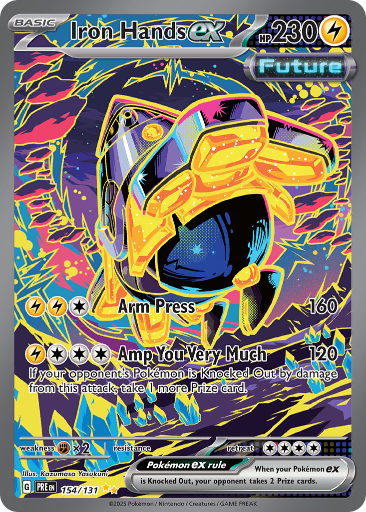 Carta Pokémon Iron Hands ex de Prismatic Evolutions #154