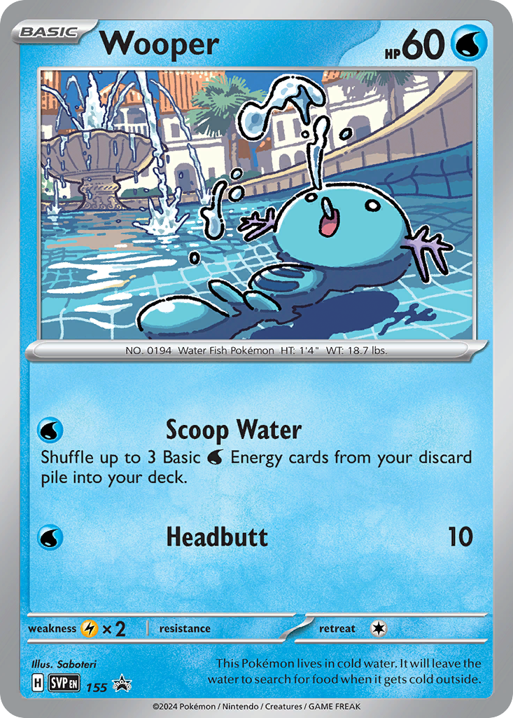 Wooper - 155/215 - Scarlet & Violet Black Star Promos SVP - Promo