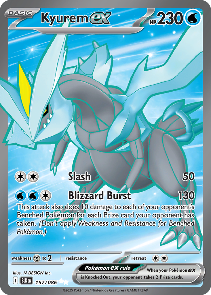 Kyurem ex - 157/86 - Black Bolt ZSV10PT5 - Ultra Rare