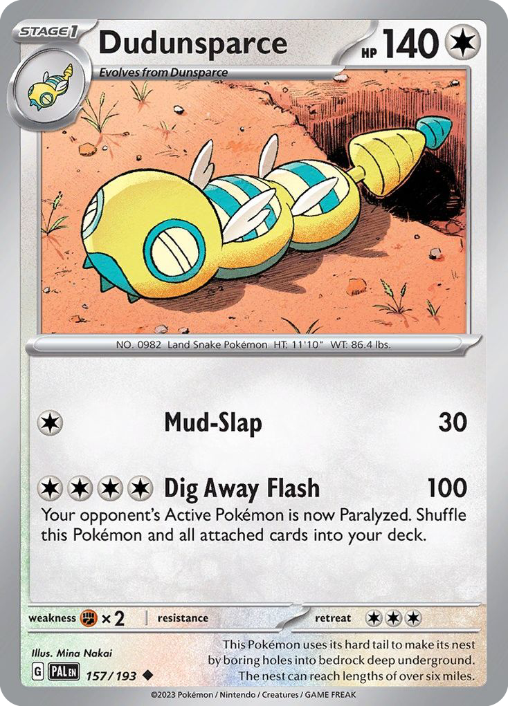 Dudunsparce - 157/193 - Paldea Evolved SV2 - Uncommon