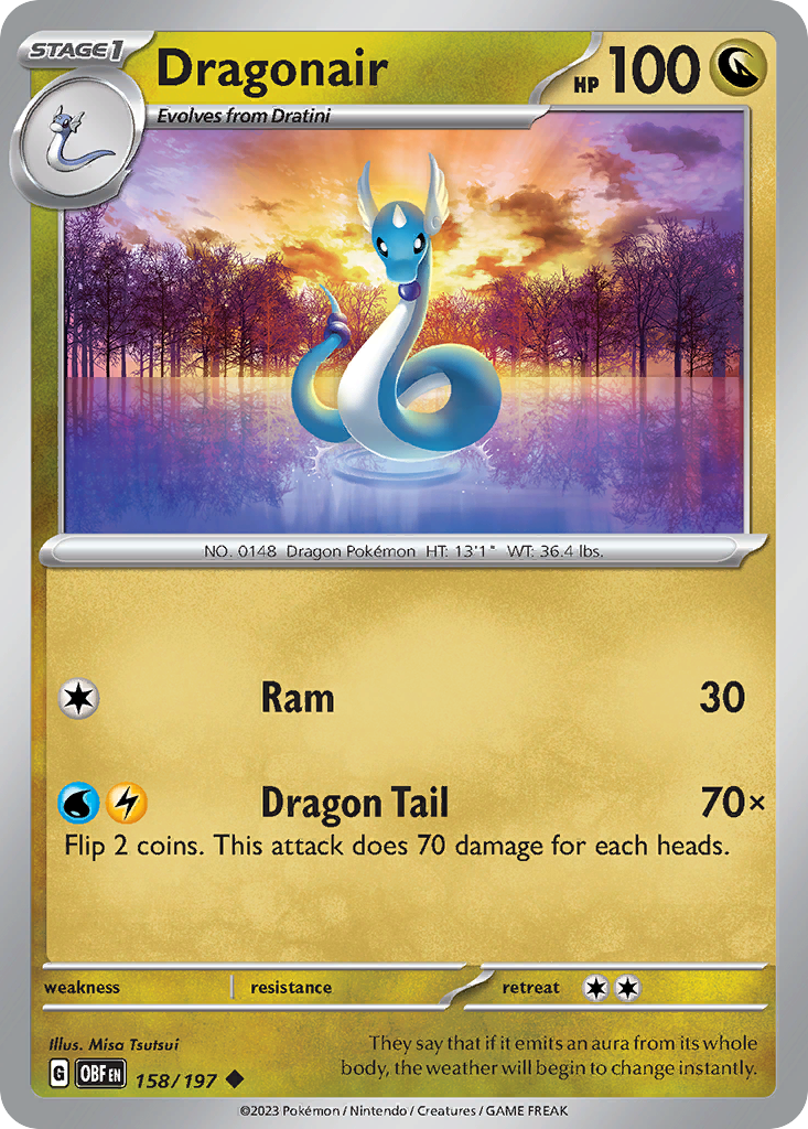 Dragonair - 158/197 - Obsidian Flames SV3 - Uncommon