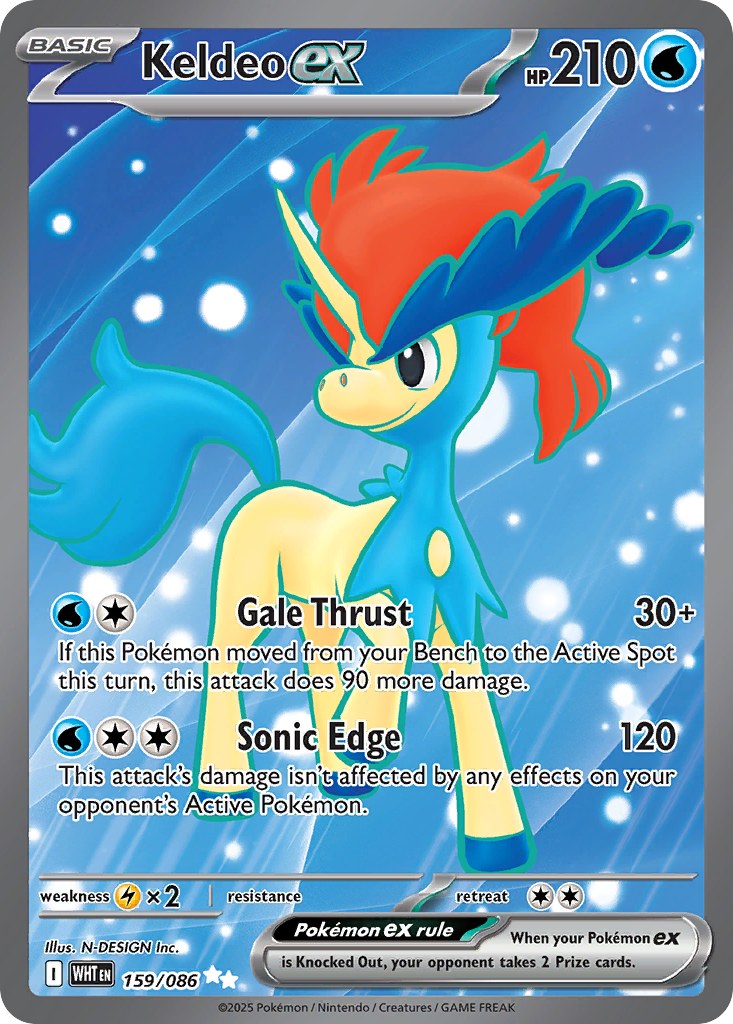 Keldeo ex - 159/86 - White Flare RSV10PT5 - Ultra Rare