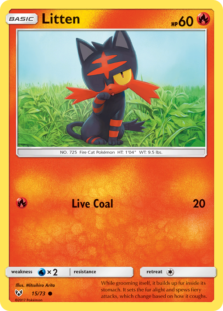 Litten - 15/73 - Shining Legends SM35 - Common