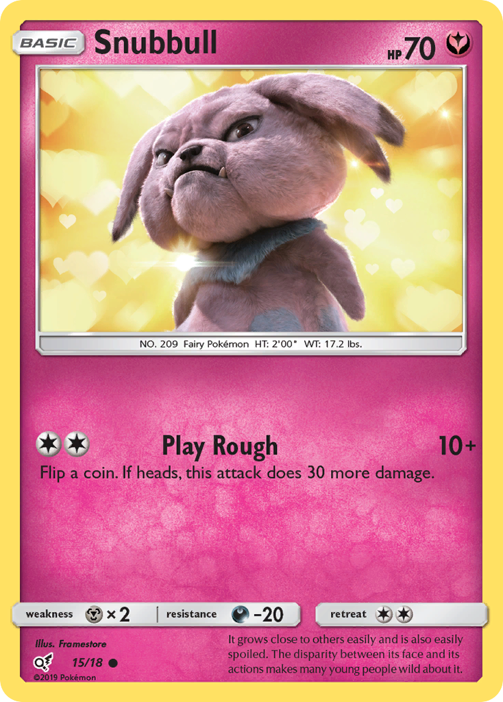 Snubbull - 15/18 - Detective Pikachu DET1 - Common