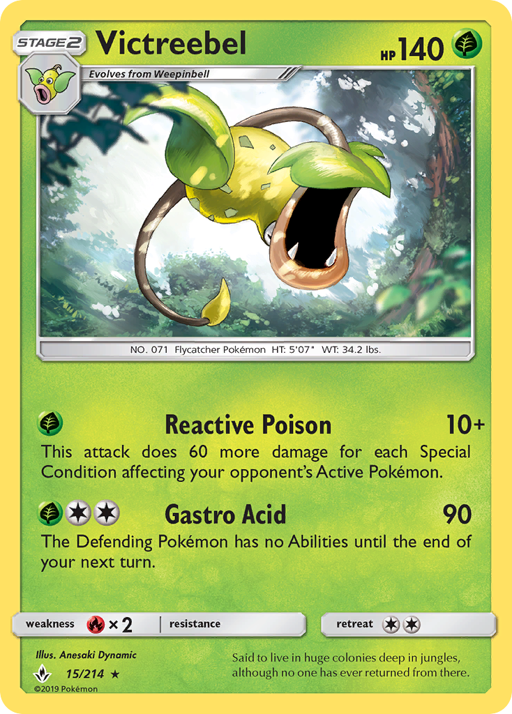 Victreebel - 15/214 - Unbroken Bonds SM10 - Rare