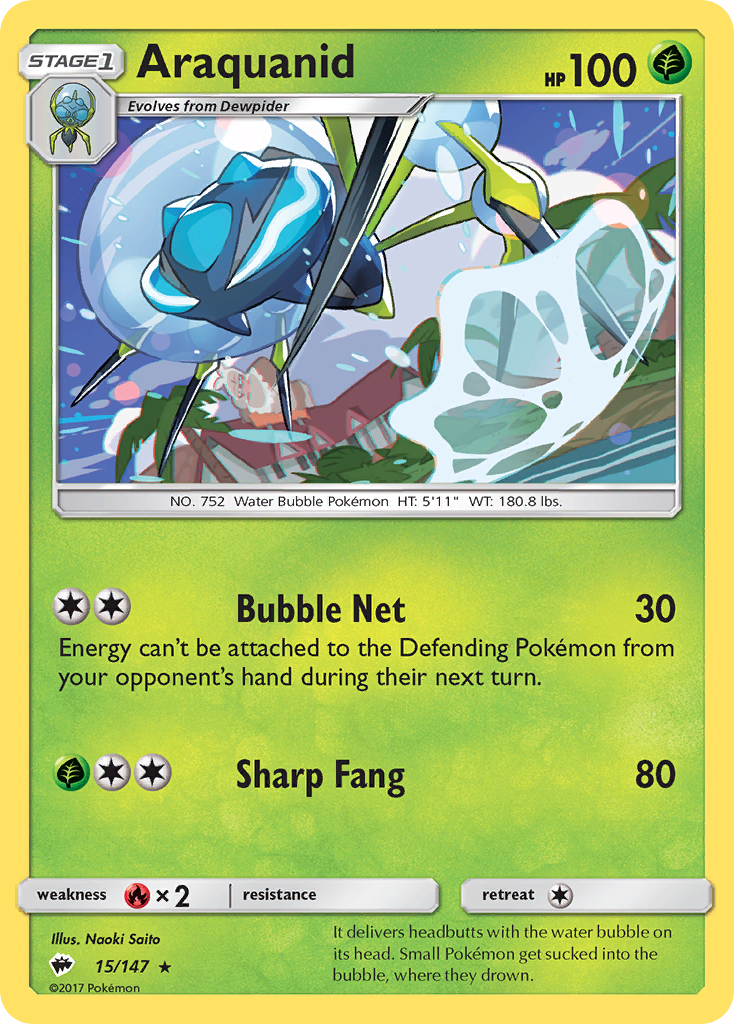 Araquanid - 15/147 - Burning Shadows SM3 - Rare