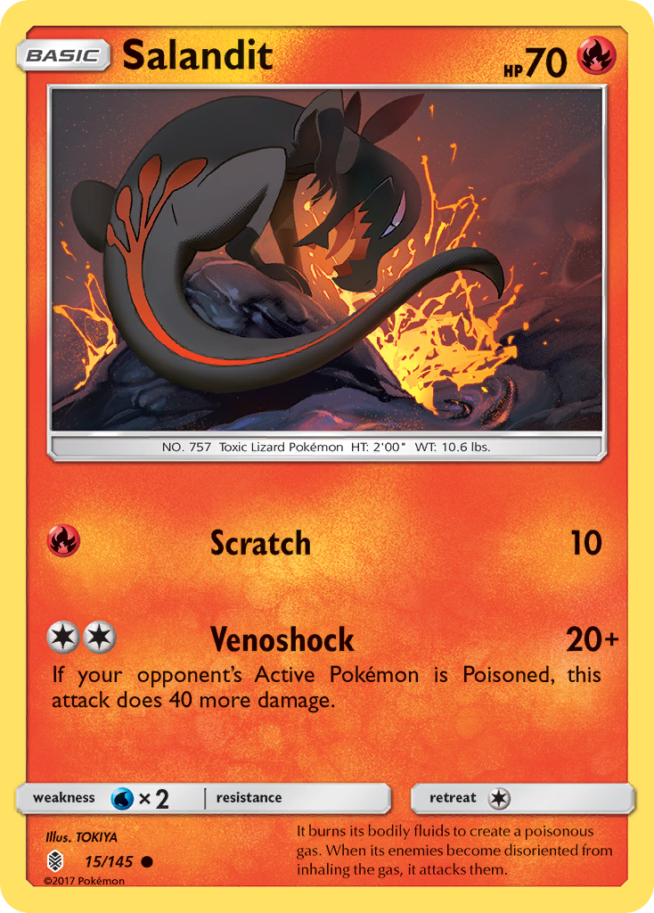 Salandit - 15/145 - Guardians Rising SM2 - Common