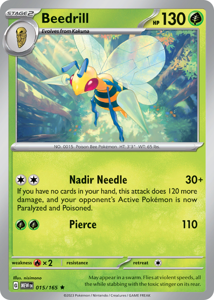 Beedrill - 15/165 - 151 SV3PT5 - Rare