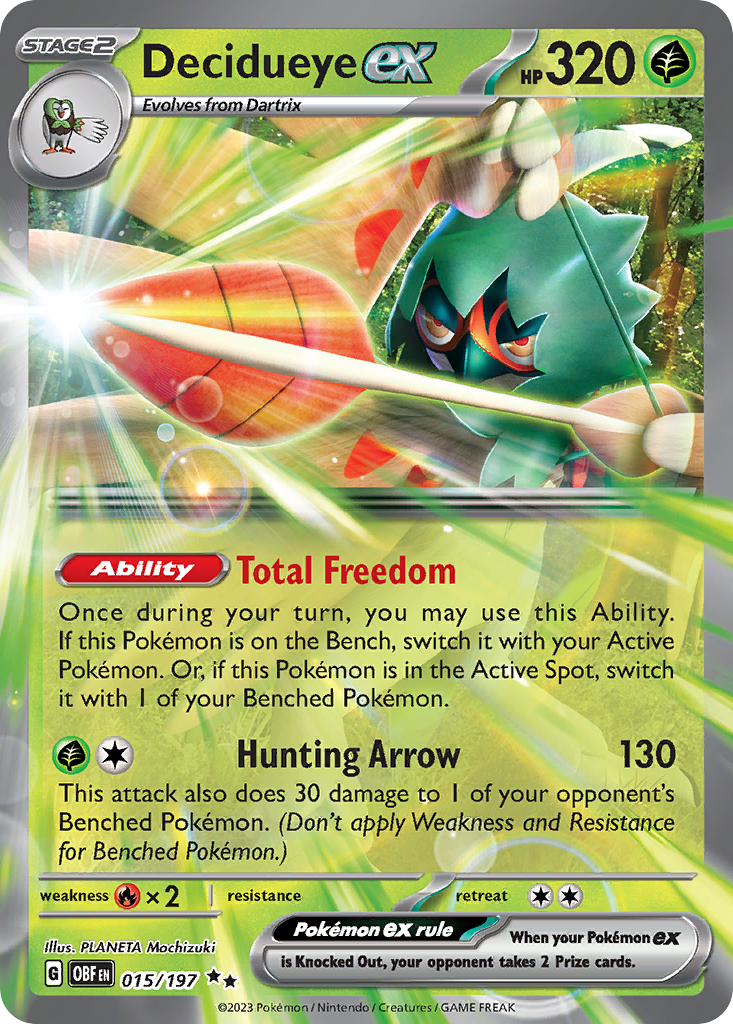 Decidueye ex - 15/197 - Obsidian Flames SV3 - Double Rare