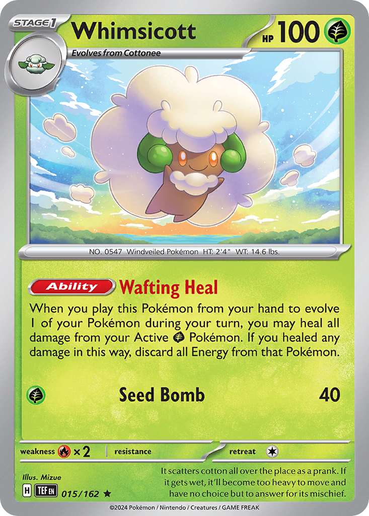 Whimsicott - 15/162 - Temporal Forces SV5 - Rare