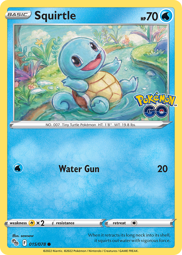 Squirtle - 15/78 - Pokémon GO PGO - Common